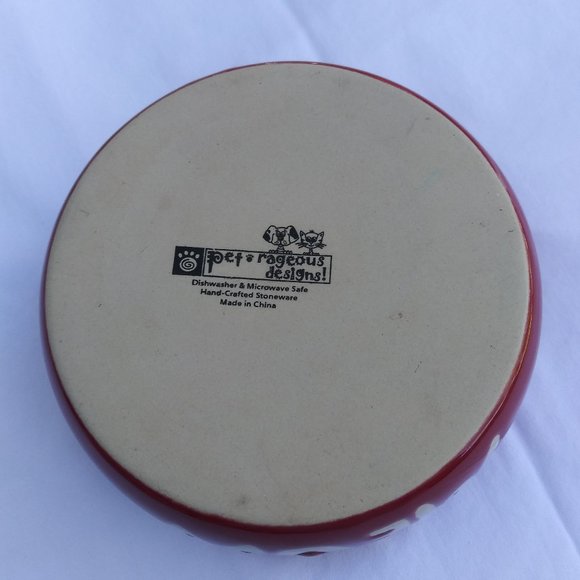 Meow Cat Bowl Pet Rageous Designs Hand Crafted Dishwasher/Microwave Safe NEW - Picture 4 of 4